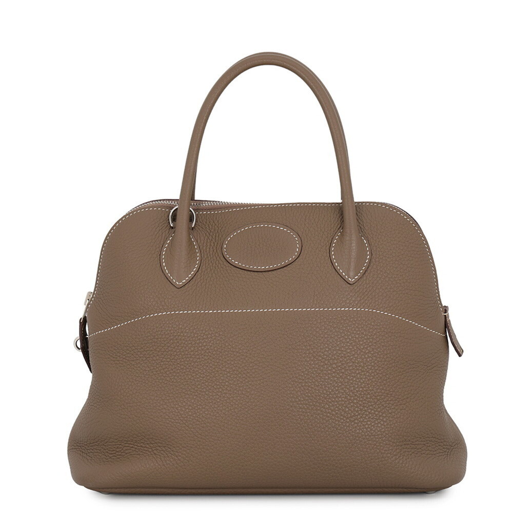 Hermes Bolide 31 Handbag, Etoupe, Taurillon Clemence Leather, C Stamp, HERMES...